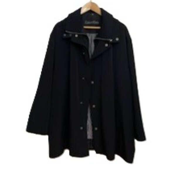 Calvin Klein Men's Coat Size 52R Black Lined Water Resistant Removable Liner - Picture 1 of 7